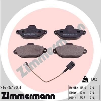 Bremseklosser ZIMMERMANN 21436.170.3