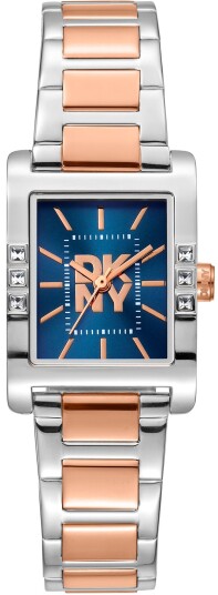 DKNY Dameklokke DK1L008M0095 Westside Glitz Blå/Rose gulltonet stål
