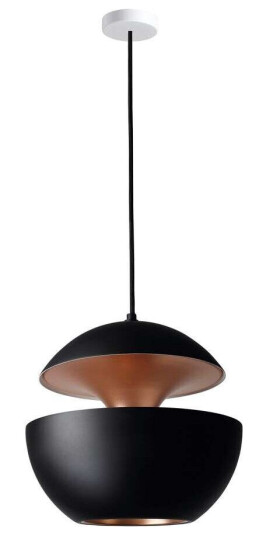 Here Comes The Sun Taklampe Sort & Kobber Ø35 cm