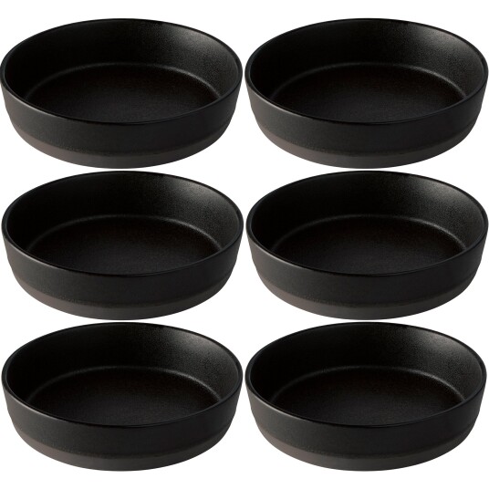 Aida RAW Suppetallerken 6 stk Titanium Black