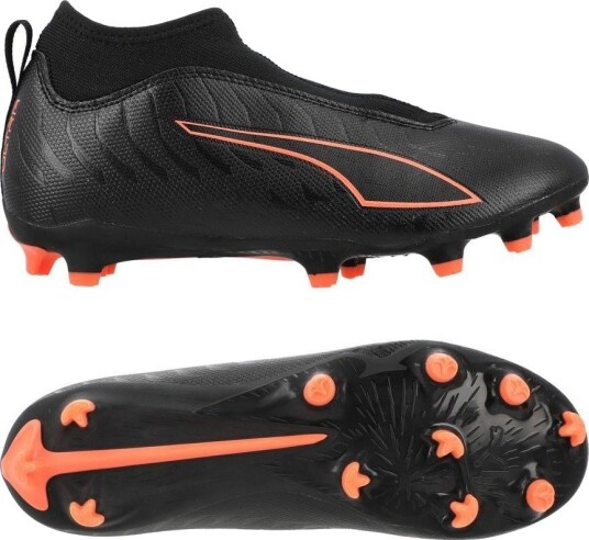 PUMA Ultra 6 Match Laceless + FG/AG Eclipse PUMA Svart/PUMA Rød Barn størrelse 37½