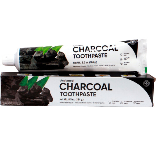 Xylitol Whitening Tandpasta YUNANI Activated Charcoal 184g Xylitol Whitening Tandpasta YUNANI Activated Charcoal 184g