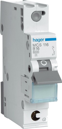 Hager Miniatyrbryter MBS140 1-Polet, 6 Ka, B-Karakteristikk 40A