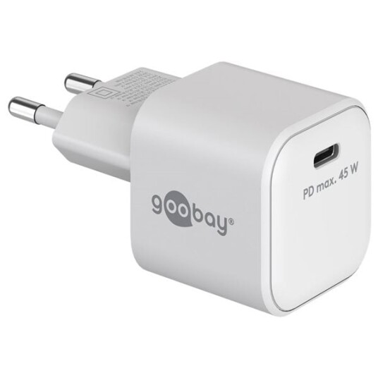 Goobay USB-C-Lader Nano PD 45W - Hvit