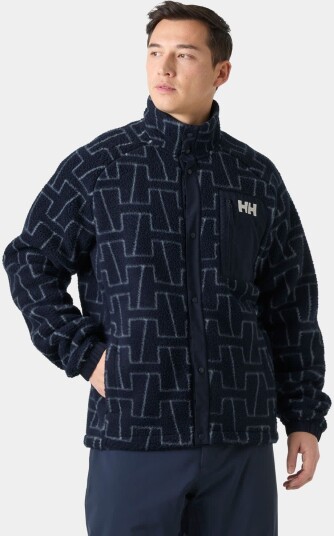 Helly Hansen Panorama Børstet Fleecejakke Med Trykk Herre Marineblå M