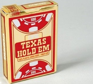 Copag Spillekort Texas Holdem Gold Jumbo Index (Rød Bakside)