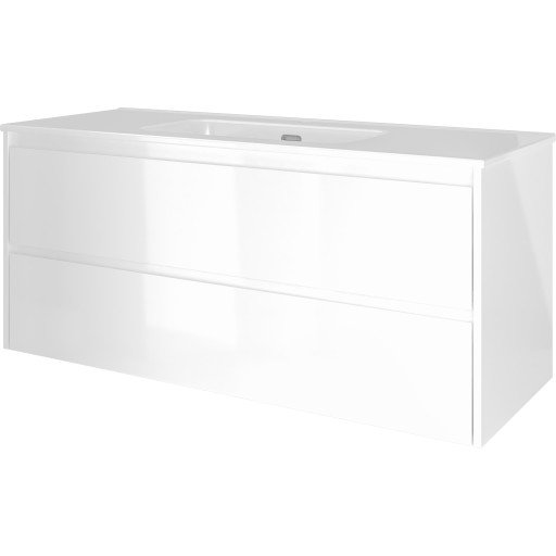 Sanibell Proline møbelpakke, 120x46 cm, hvithøyglans Sanibell Proline møbelpakke, 120x46 cm, hvithøyglans
