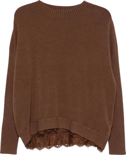 Ermanno Scervino, Dame, Strikkevarer, Brun, M,