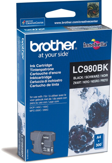 Brother Blekkpatron LC-980BK Sort (6ml) (300 sider)