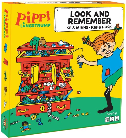 Barbo Toys Pippi Langstrømpe Memoryspill - Kig & Husk for Barn