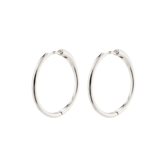Pilgrim EANNA store hoops sølvbelagt Pilgrim EANNA store hoops sølvbelagt