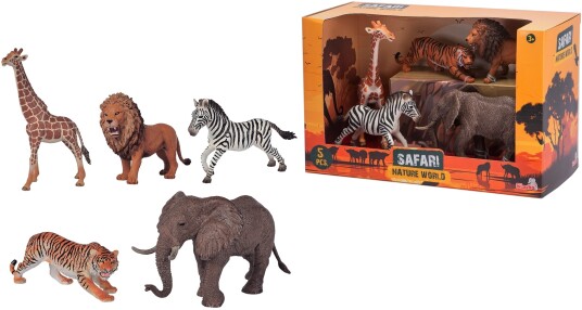 Simba Toys Safari Dyresett med 5 Figurer i Plast