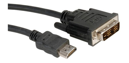 ROLINE DVI Cable, DVI (18 + 1) - HDMI, M/M, 10m