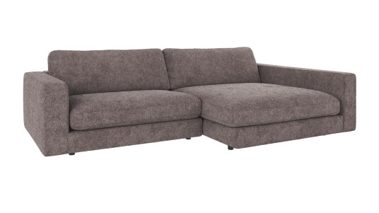 Rowico Home Duncan 3 seters sofa med sjeselong H Mørkegrå Anna 18 258 x 150 x 78 cm Grå