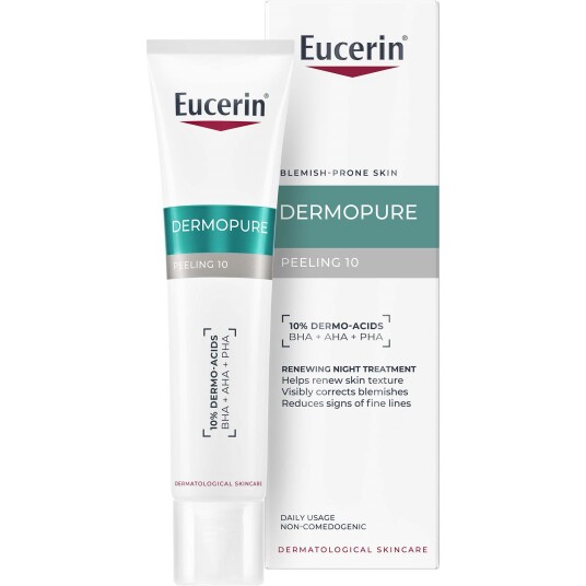Eucerin DermoPure Peeling 10 Nattkrem med 10% Salisylsyre 40 ml Eucerin DermoPure Peeling 10 Nattkrem med 10% Salisylsyre 40 ml