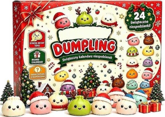 Jule Squishy Adventskalender 2026 Nedtellingskalender 24 stk Overraskelser Sensoriske Fidget Leker for Voksne Julebord Gaver