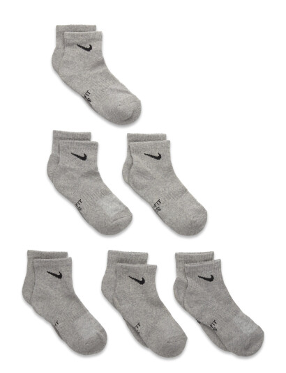 Nike 6Q 6Pk Quarter Sock Grey ONE SIZE Nike 6Q 6Pk Quarter Sock Grey ONE SIZE