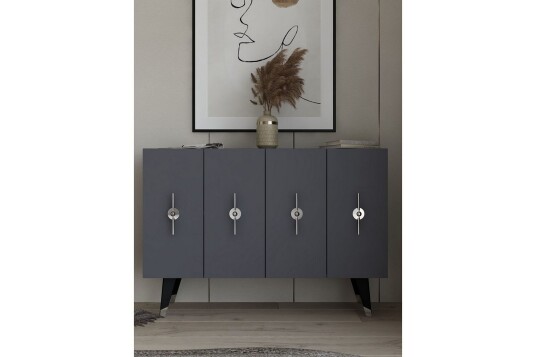 Varen Konsollbord 120 cm Sølv/Antrasitt