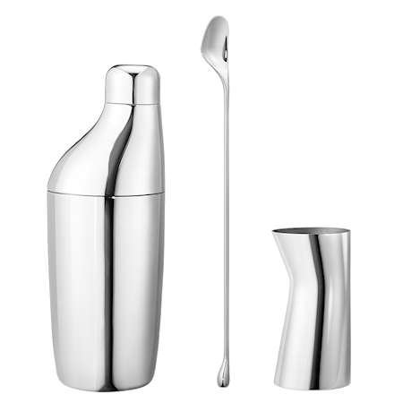 Georg Jensen Sky Set Shaker Barskje Måleglass Rustfritt Stål
