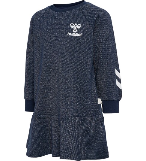 Hummel Kjole hmlSally Sargasso Sea m. Sølvglitter 74 Kjole Blå