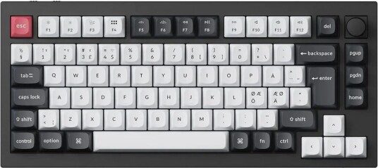 Keychron Q1 HE 75% Trådløst Gamingtastatur med RGB Baklys - Nebula Svart