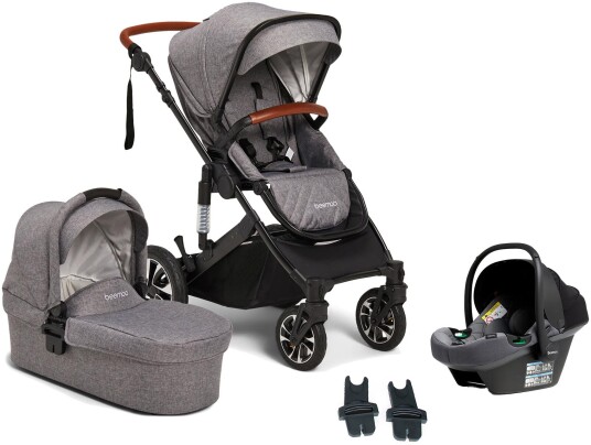 Beemoo Maxi 4 Duovogn Inkl. Beemoo Route i-Size Babybilstol Grey Black/Mineral Grey