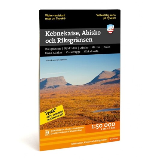 Calazo förlag Kebnekaise, Abisko & Riksgränsen 1:50.000 OneSize, NoColour