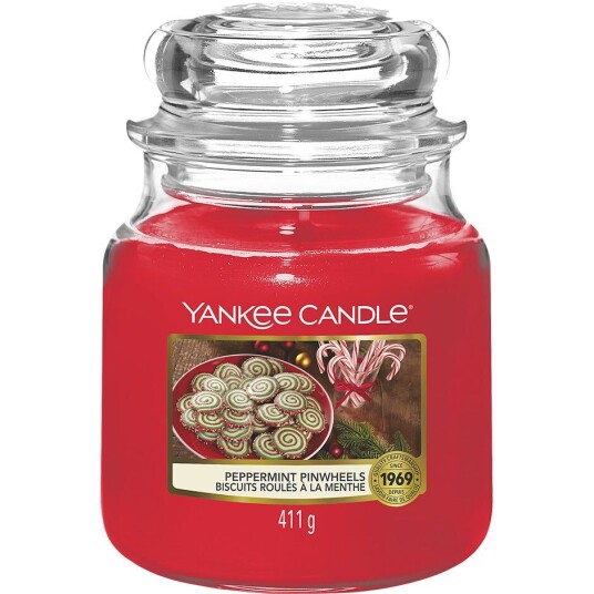 Yankee Candle Classic Peppermint Pinwheels, Duftlys