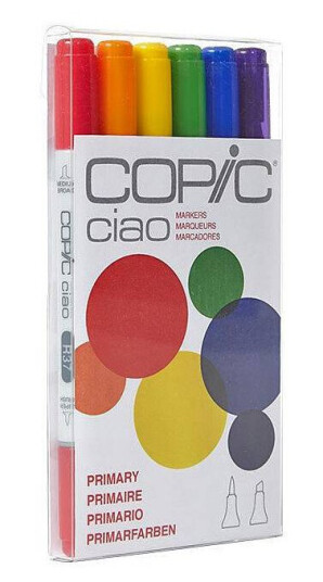 Copic Ciao 6-pakke Primary Copic Ciao 6-pakke Primary