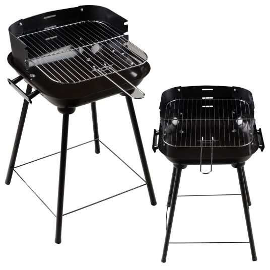 Piknikgrill med justerbar rist utendørsgrill Piknikgrill med justerbar rist utendørsgrill