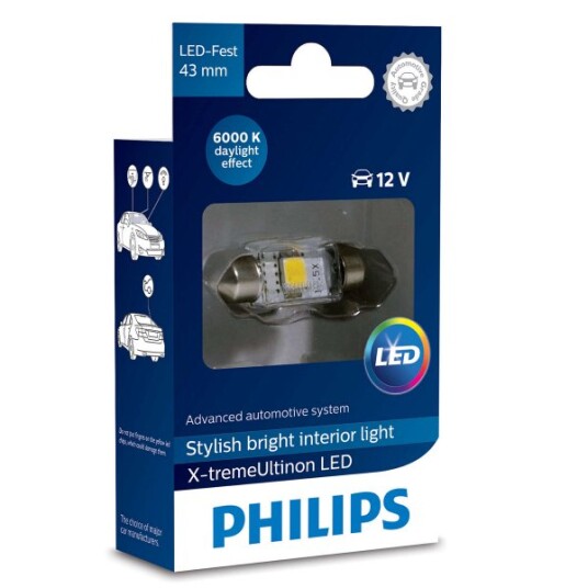 LED spolepære Philips 43 mm X tremeUltinon +200%
