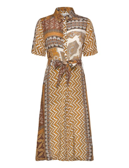 Lollys Laundry Tullell Midi Dress Brown M Lollys Laundry Tullell Midi Dress Brown M