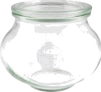 Patentglas Weck Schmuck 560Ml Ø11.9Xh9.2Cm Med Låg Glas,6 Stk/Krt