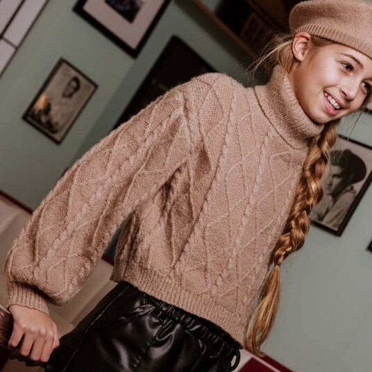 No Way Monday strikket genser til barn, Taupe (116) 116 No Way Monday strikket genser til barn, Taupe (116) 116