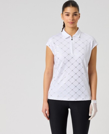 Daily Sports Foil Print Cap S Shirt Hvit Golf pologenser dame White XX Large