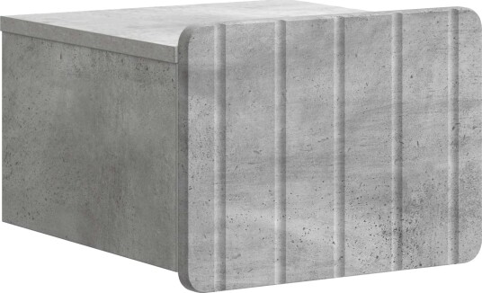 Vegghengt Nattbord Betonggrå 33 x 34,5 x 24 cm Konstruert tre