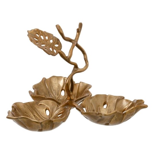 Bigbuy Home Bordduk 28,5 X 28,5 X 20 Cm Gyllen Aluminium
