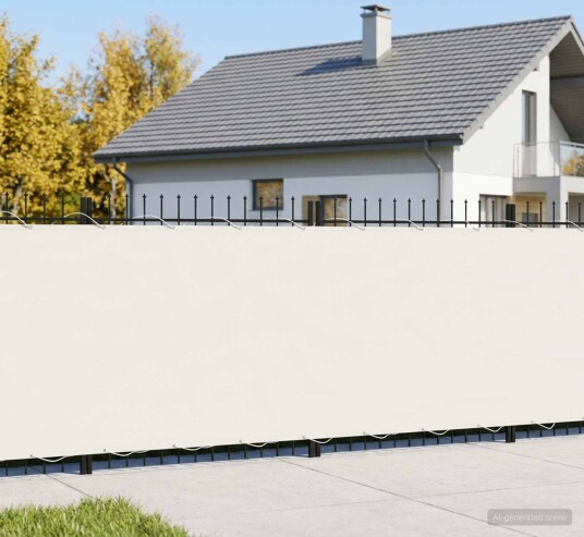 vidaXL Balkong privat skjerm 180 x 1000 cm Stoff med PU belegg Hvit