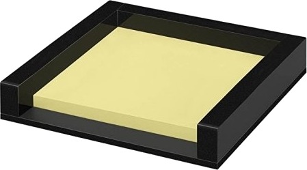 Wedo 63 1801 Firkant Akryl Sort 7,6 Cm 7,6 Cm 96 Mm