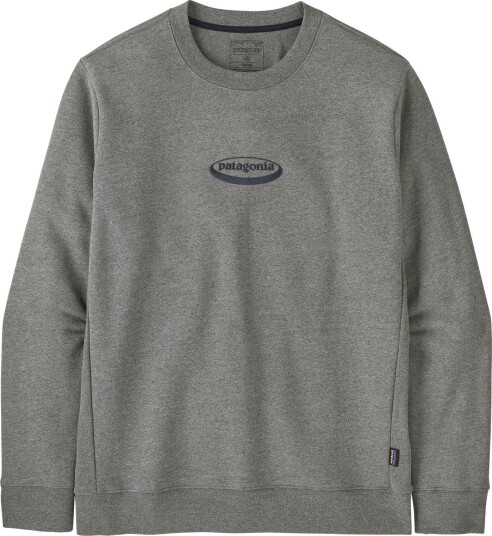 Patagonia Men"s "95 Oval Logo Uprisal Crew Sweatshirt Gravel Heather L