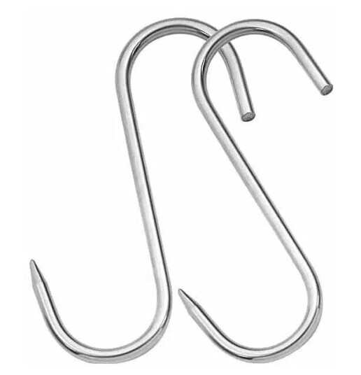 Sanelli Slakte- Og Kjøttkroker - 2pk - 100 X 4 Mm Sanelli Slakte- Og Kjøttkroker - 2pk - 100 X 4 Mm
