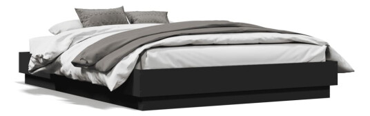 Sengeramme svart 135x190 cm konstruert tre 8721012276130
