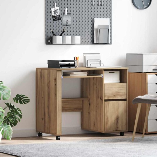  Artisan Eik Skrivebord Artisan Eik Konstruksjonstre Medium