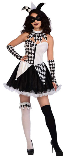 Amscan International Joker Dame Karnevalskostyme Medium/Large Amscan International Joker Dame Karnevalskostyme Medium/Large