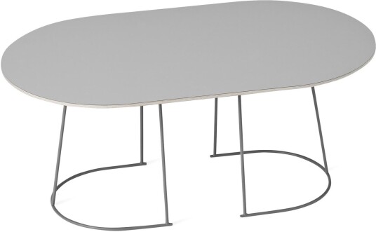 Muuto - Airy Coffee Table Medium Grey Nanolaminate Sofabord Cecilie Manz Grå Metall/tre