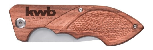 Kwb 021990, Klappkniv Med Lås, Edc-Kniv, Drop Punkt, Tre, Brun, Rustfritt Stål, 16 Cm