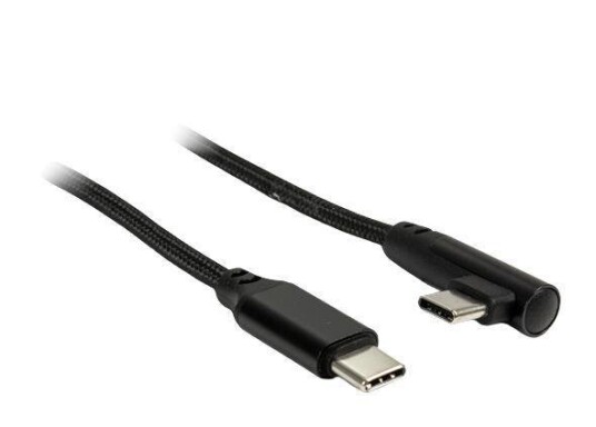 INTER-TECH Kabel Type C auf Type C 90°, 1m schwarz INTER-TECH Kabel Type C auf Type C 90°, 1m schwarz