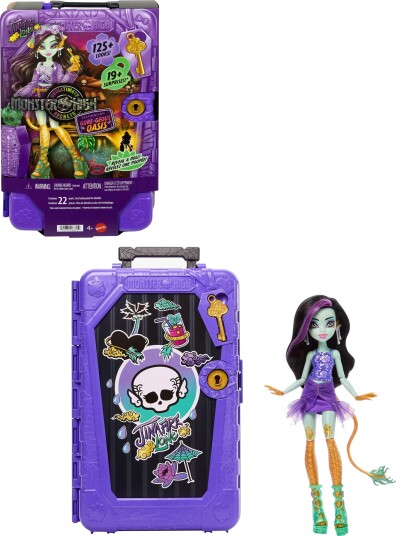 Monster High Skulltimate Secrets Gore Geous Oasis Playset Jinafire Long Doll And Accessories Green ONE SIZE