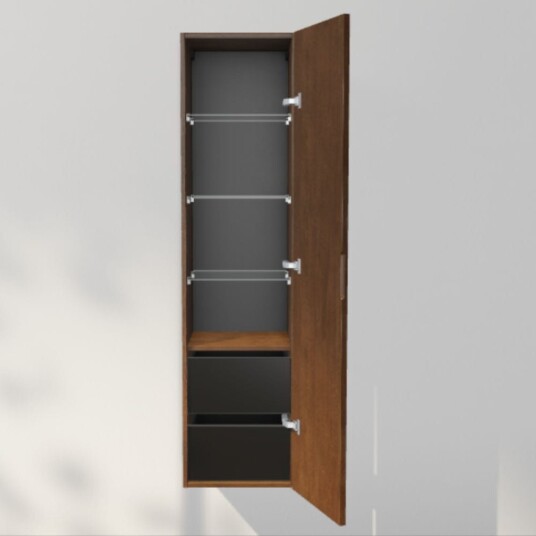 INR Iconic Nordic Rooms Solid 40/40 Høyskap med Skuffer Dark oak / 40cm Høyre Hengslet INR Iconic Nordic Rooms Solid 40/40 Høyskap med Skuffer Dark oak / 40cm Høyre Hengslet