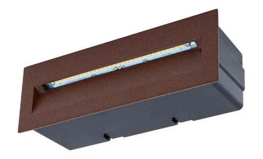 Lucande - Loya LED Indbygnings Vegglampe 23x8 IP54 Rust
